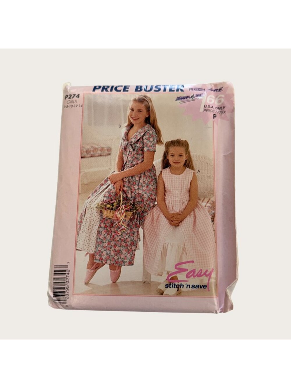 Vintage 1990s McCalls Sewing Pattern P274 Girls Dress and Petticoat Size 7-14